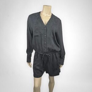 NWT‎ KENNETH COLE Large Long Sleeve Dressy Black Romper